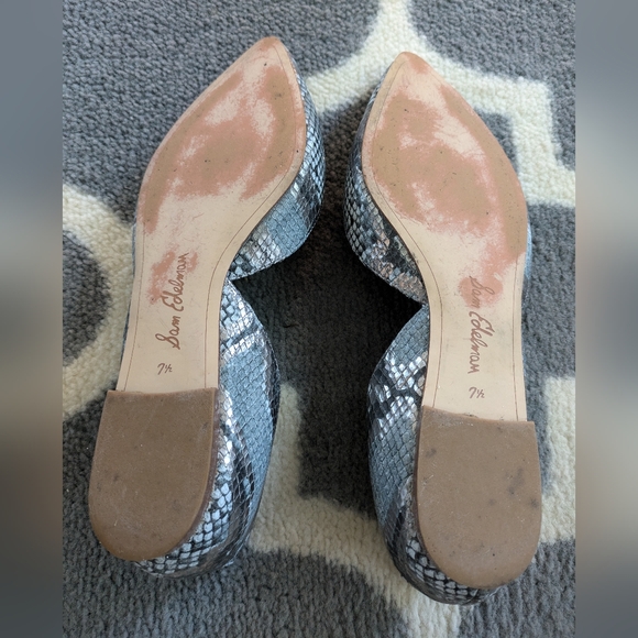 Sam Edelman Snake Print "Rodney " D'orsay Flats - Picture 8 of 11